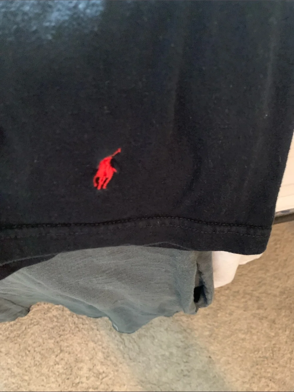 Polo by Ralph Lauren Black Short-Sleeve Crewneck Tee with Red Polo Logo